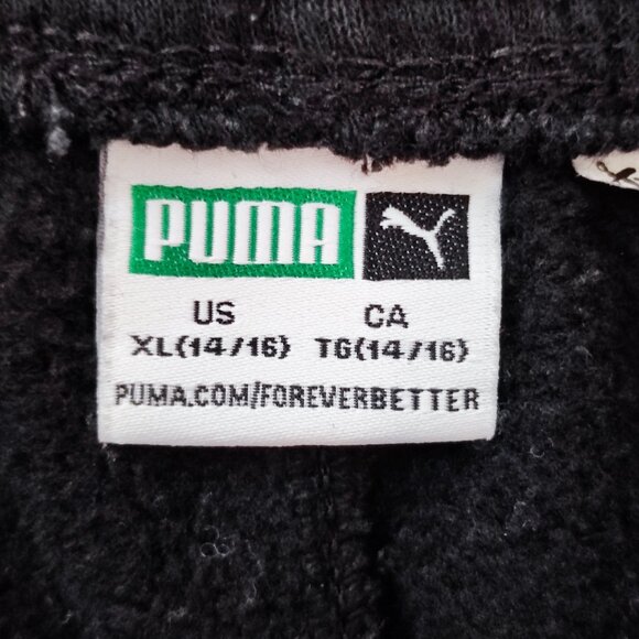 Puma training / jogger pants boys size XL (14-16) black white - Picture 6 of 11